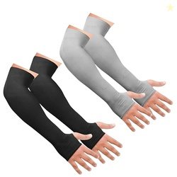 SNMMIFER UV Protection Arm Sleeves with Thumb Holes, Nylon Sun Protect