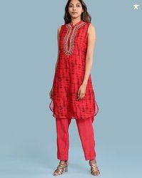 AARKE RITU KUMAR Tie-&-Dye Straight Kurta with Pants