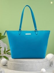 Caprese Ivy Women Aqua Large Tote Bag