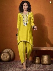 Sangria Embroidered Tunic With Trouser Co-Ords