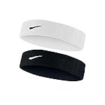 Cotton Headband Sports, Men’s women’sGym Workout,Yoga Sweatband-All Sports Wear Headband Fitness Band Unisex (Pack of 2) Black & White