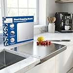 HomeWiz Stainless Steel Chopping Board | 41 x 31 cm Large | 304 Grade Food-Safe Steel | Heavy Duty Steel Board | for Fruits, Vegetables, Meat & Dough Kneading | Built for Everyday Use | Made in India