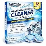 Washing Machine Cleaner Descaler 12 Pack – Deep Cleaning Tablets For HE Front Loader & Top Load Washer, Clean Inside Drum And Laundry Tub Seal (Washing Machine Cleaner Tablets – 12 Pack)