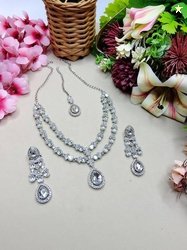 VATSALYA creation Alloy Gold-plated White Jewel Set