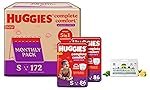 Huggies Complete Comfort Wonder Pants, Small (S) Combo Pack of 2, 86 count Per Pack, (172 count) & Mamaearth Natural Repellent Mosquito Patches For Babies with 12 Hour Protection,White,Pack of 1