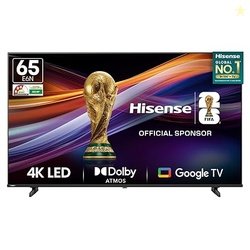 Hisense 164 cm (65 inches) E6N Series 4K Ultra HD Smart LED Google TV
