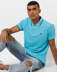 Teamspirit Regular Fit Speckled Polo T-Shirt with Contrast Stripe