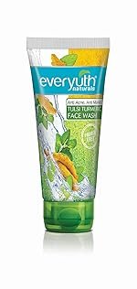 Everyuth Naturals Anti Acne, Anti Marks Tulsi Turmeric Face Wash|Gentle Exfoliation & Blemish Control|Paraben free|For Oily, Dry, Normal, Combination & Sensitive Skin|100% Soap Free – 150 g