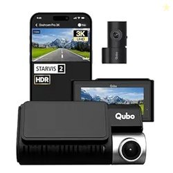 Qubo Car Dashcam Pro 3K with Sony STARVIS 2 IMX675 Sensor | Dual Chann