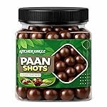 Kitchen Jungle Pan Shots Mukhwas Candy Balls 350gm (Pack Of 1 Jar) | Refreshing Paan Flavour Laddu Candy | Traditional After-Meal Mouth Freshener | Sweet & Aromatic Paan Treat