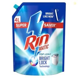 Rin Matic Liquid 4L Pouch- Top Load, Designed to keep your clothes Bri
