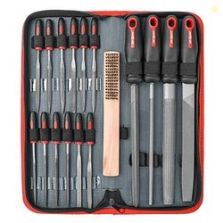 Hi-Spec 17 Piece Metal Hand & Needle File Tool Kit Set. Large & Small
