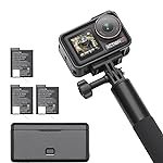 DJI Osmo Action 5 Pro Adventure Combo, Action Camera 4K with 1/1.3″ Sensor, 12h Extended Battery Life with 3 Batteries, Stabilization, Dual OLED Touchscreens, Mini Action Camera for Travel, Vlog