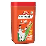 DABUR Gluco PlusâC Instant Energy Glucose Powder (Orange), 500g | Enriched with Calcium & Vitamin C | 99.4% Pure Glucose | Refreshes Body & Helps Recover from Heat-Induced Fatigue