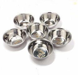 NAVYA MART Stainless Steel Mixing Bowl HIGH QUALTY LASER (Pack of 6, S