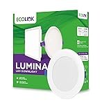 EcoLink Lumina 10-watt Round LED Downlighter | LED Ceiling Light for Home and Hall | Cut Out: 4 inch,Color: Cool Day Light, Pack of 1