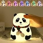 One94Store Rechargeable Silicone Panda Night Light for Kids | 7-Color LED Changing Lamp |Adorable Room Decor & Gift for Toddlers, Teens, & Valentine’s Day Present|Soft BPA-Free Nightlight| Multicolour