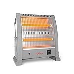 Lifelong Dyno 800 Watts Quartz Room Heater for Home with 2 Power settings, ISI Certified, 2 Rod Heater for Room |Cord Length 1.5 Meter| 1 Year Manufacturer’s Warranty (LLQH925, Grey)