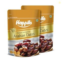 Happilo Premium Arabian Dates Pouch 500 g (Pack of 2) | Arab Khajur or