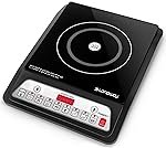 Longway Ember Plus 2000 Watt Induction Cooktop with Auto Shut-Off & Over-Heat Protection With 7 Cooking Mode & BIS Approved | 2 Years Warranty (Black, Push Button)