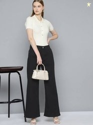 CHEMISTRY Women Loose Fit Mid Rise Black Jeans