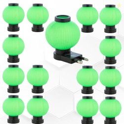 Hi-Plasst Green Plug in Night Lamp  Portable LED 0 Watt Bulb Lamp for