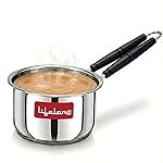 Lifelong Stainless Steel Heavy Bottom Saucepan | 1.5L, 17cm Saucepan with Handle | Milk & Tea Boiling Pot for Kitchen | Induction & Gas Stove Compatible | Durable and Easy to Clean (LLSSP17)