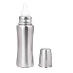 FLIPZON Stainless Steel Infant Baby Feeding Bottle, BPA Free, Anti-Colic, Plastic-Free, Medium-Flow Nipple (240 ML)