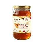 Love of India Forest Honey 500 gm | Raw & Unprocessed | Pure Natural Honey | Ethical Forest Collection | Original Raw Honey | Indigenous Honey | Honey in Fresh | Glass Jar | Lab Tested