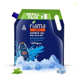 Fiama Men Body Wash Shower Gel Refreshing Pulse, 1.4L Body Wash Refill