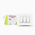 Anchor by Panasonic Roma Classic 6 Module Deko White Single Mounting Plate for Switch Board (White, 21340WH-10)