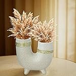 Cortina Resin Flower Vase for Home Decor – Flower Vase for Dining Table – Irregular Shape Flower Vase | Decorative Resin Vase | Aesthetic Flower Vase for Office – 14×14 CM – White – 1 Pc