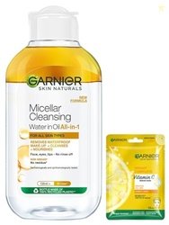 Garnier Skin Naturals, Cleansing Water for Waterproof Makeup, 125ml &