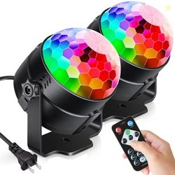 Luditek Sound Activated Party R Gb Disco Ball Light W/ Remote Control