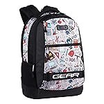 Gear Invent 19″/34L Large Water Resistant School Bag/Casual 4 Compartment Backpack/Daypack/Travel Backpack/Kids Bag for Boys/Girls – Black