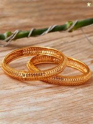 ZENEME Set Of 2 Gold Plated Bangle