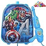 GRAPHENE Blue Holi Pichkari Water Gun with 5.8L Backpack Tank, High Pressure Long-Range Water Blaster, Leak-Proof Back Holding Pichkari with 100 Water Balloons for Kids Boys & Girls