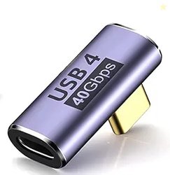 Tobo Right Angle USB C Adapter, 40Gbps Extender Support 8K Video Displ