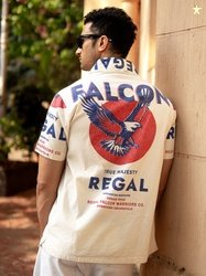 Powerlook Men Falcon Washed Printed Pure Cotton Shirt