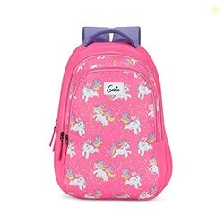 Genie Unicorn School Backpack for Girls |17 In-27 Ltr with Three Compa