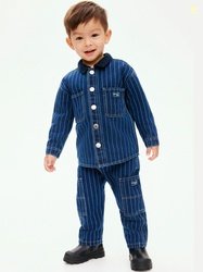 H&M Striped Cotton Jeans