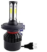 Miwings High Brightness 3 Side H4 LED Headlights Hi/Low Beam Bulbs 40W White Conversion Kit for Royal Enfield, Motorcycle, Bike, Scooty (Pack 1)