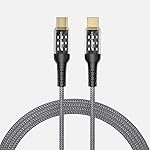 amazon basics Premium Braided USB Type-C to Type-C with PD 60W fast Charging and Data cable (Grey -1.2 Meter)