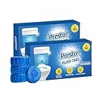 Presto! Flush Tabs | 800 Gram | 50 Gram | 8 Tabs X Pack of 2 | Prevents Stains, Removes Limescale | Toilet Flush Tank Balls
