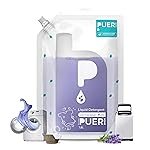 PUER Liquid Detergent Intense Clean French Lavender 1800ml Refill Pouch for Front & Top Load Washing Machine | Plant Based & Eco Friendly | Tough Stain Removal, Color Safe & Bleach Free