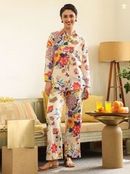 SANSKRUTIHOMES Printed Pure Cotton Shirt With Trouser Co-Ords