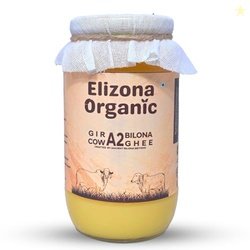 Elizona Organic A2 Gir Cow Ghee 1 Litre Made Using Vedic Bilona Method