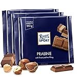 Ritter Sport Praline Chocolate 100g (pack of 3) Milk Chocolate with Praline Filling, Ritter Sport Chocolates in colorful variety, product of Germany