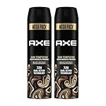 Axe Dark Temptation Men’s Deodorant, Long Lasting Deodorant Spray For Men With An Irresistible Scent 215ml, Pack of 2