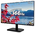 acer EK240Y P6 P6 23.8 Inch IPS Full HD Backlit LED Monitor I 144Hz Refresh Rate, 1MS VRB Response Time, AMD FreeSync I 1 x VGA 1 x HDMI with Inbox HDMI Cable I Zero Frame Design I Eye Care I Black